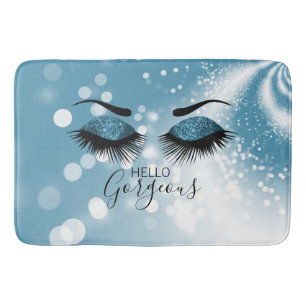 Hello Gorgeous Blue Eyes Bath Mat