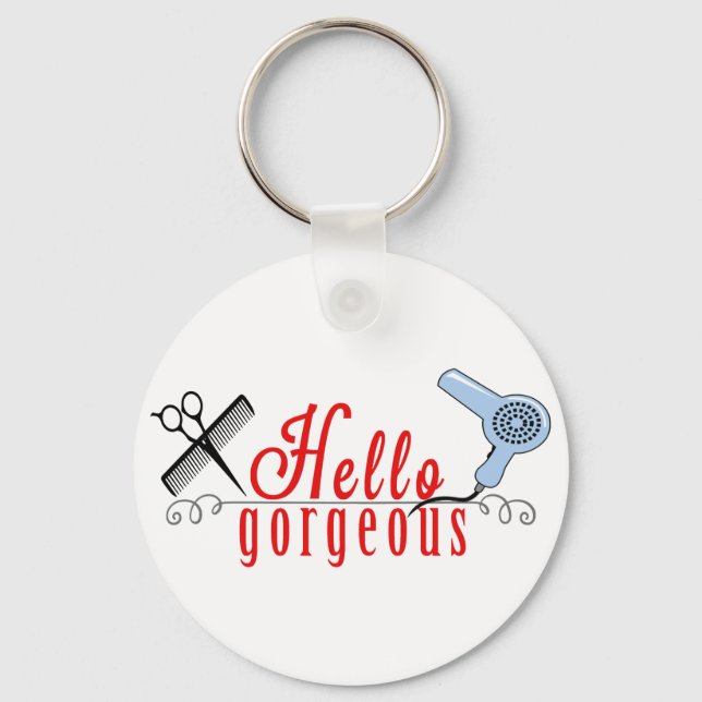 Hello Gorgeous Key Ring (Front)