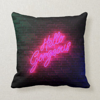 Hello Gorgeous - Neon Sign Light Cushion