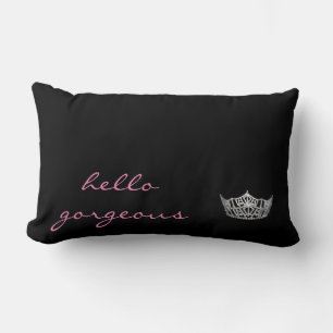 Hello Gorgeous Pageant Crown Pillow