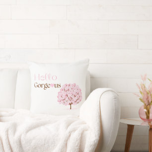 Hello Gorgeous, Pink Blossom Tree Cushion