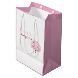 Hello Gorgeous, Pink Blossom Tree Medium Gift Bag