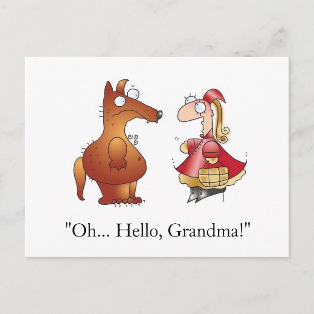 HELLO GRANDMA! Postcard by April McCallum (Front)