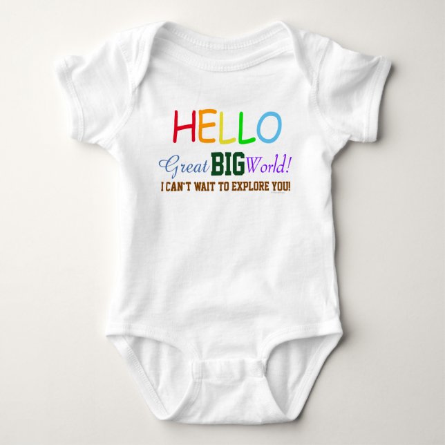 Hello Great Big World Rainbow Colours Baby Shirt (Front)