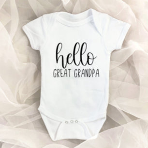 Hello Great Grandpa Pregnancy Announcement Baby Bodysuit