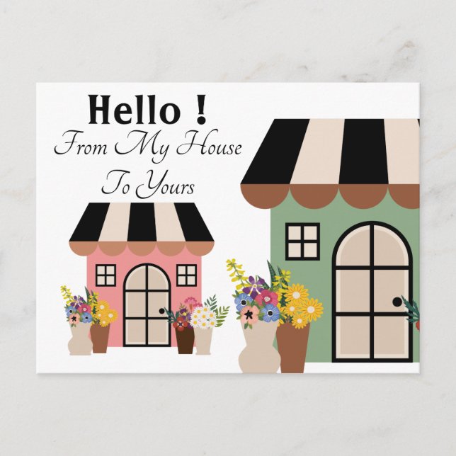 Hello Greeting Postcard (Front)