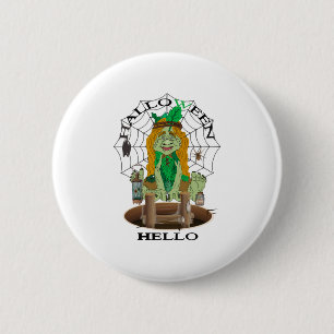 Hello Halloween 6 Cm Round Badge
