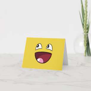 hello happy face card