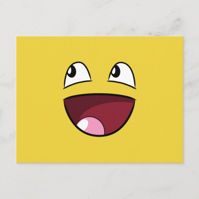 hello happy face postcard (Front)