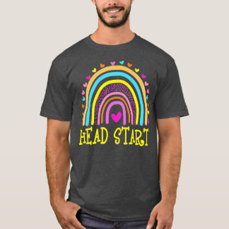 Hello Head Start Back to School Teacher Kids Rainb T-Shirt