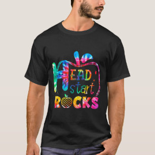 Hello Head Start Rock Tie Dye Back to School T-Shirt