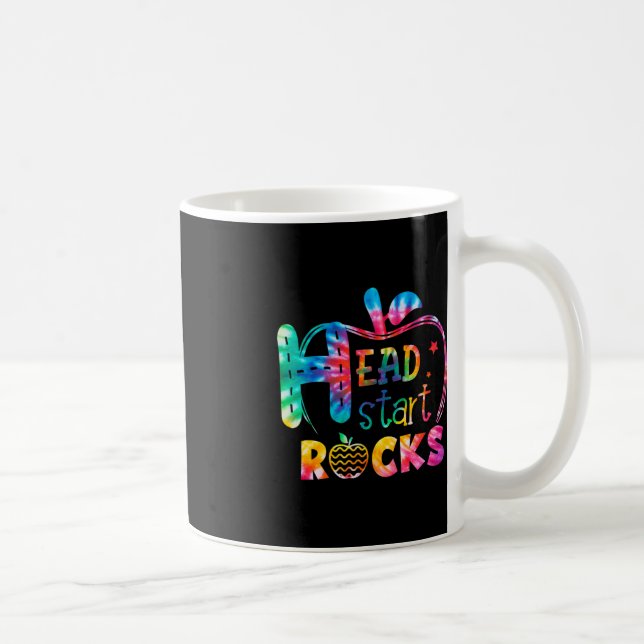 Hello Head Start Rock Tie Dye Back to School Teach Coffee Mug (Right)