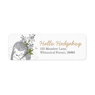 Hello Hedgehog Return Address Label