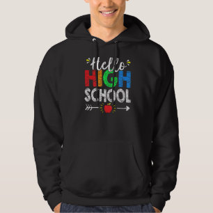 Hello High School Team Teacher Student Back To Sch Hoodie