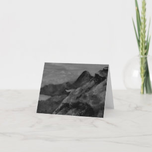 Hello Highlands, black & white landscape, scenery Holiday Card