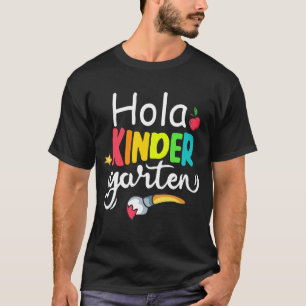 Hello Hola Kindergarten Spanish Teacher Kids Back T-Shirt