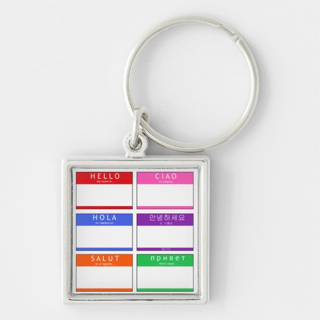 Hello, Hola, Salut, Ciao Key Ring (Front)