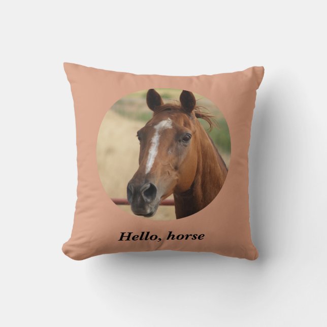 Hello horse and sweet dreams horse cushion (Front)