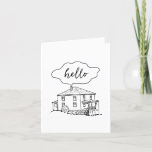 Hello House Blank Thank You Card