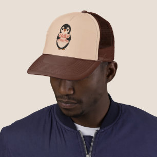 Hello! Hug Me - penguin costume personalisation Trucker Hat