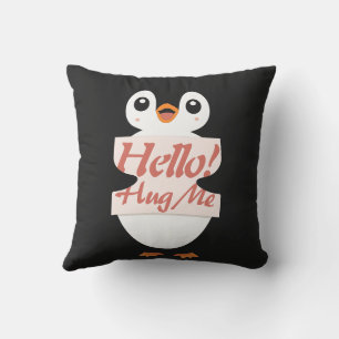 Hello! Hug Me - penguin costume personalization Cushion