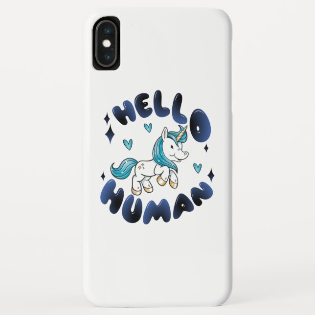 Hello human Lovely Unicorn Case-Mate iPhone Case (Back)