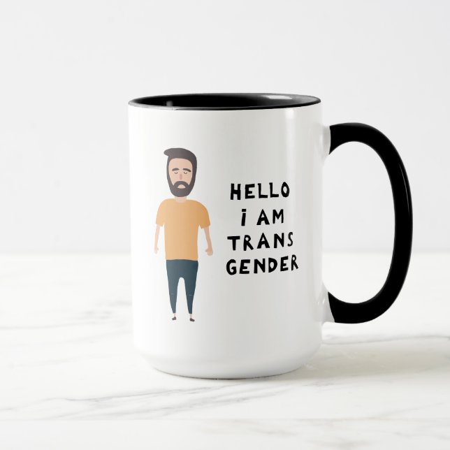 Hello I Am Transgender Mug (Right)