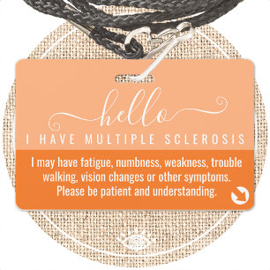hello i have multiple sclerosis ms disability id ID badge