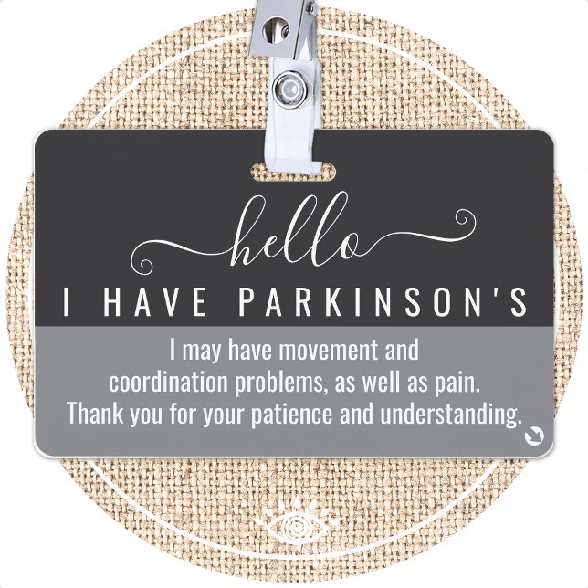 hello i have PARKINSONS disability id ID Badge (Creator Uploaded)