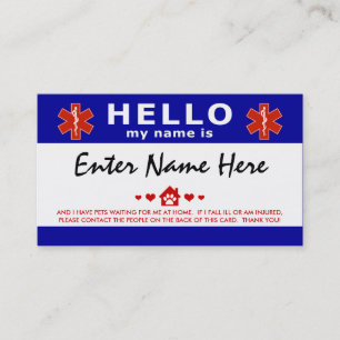 HELLO i have pets waiting for me Business Card