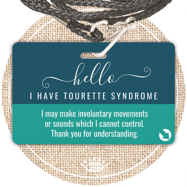 hello i have TOURETTE SYNDROME disability id Badge (Creator Uploaded)