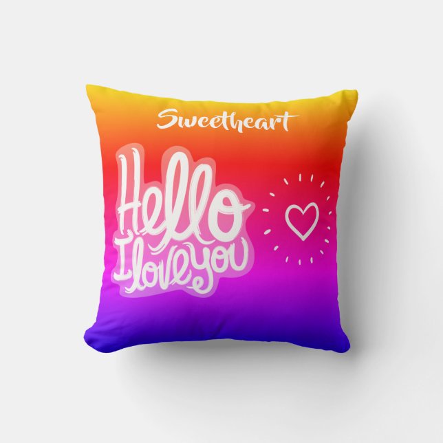HELLO I LOVE YOU CUSHION (Front)