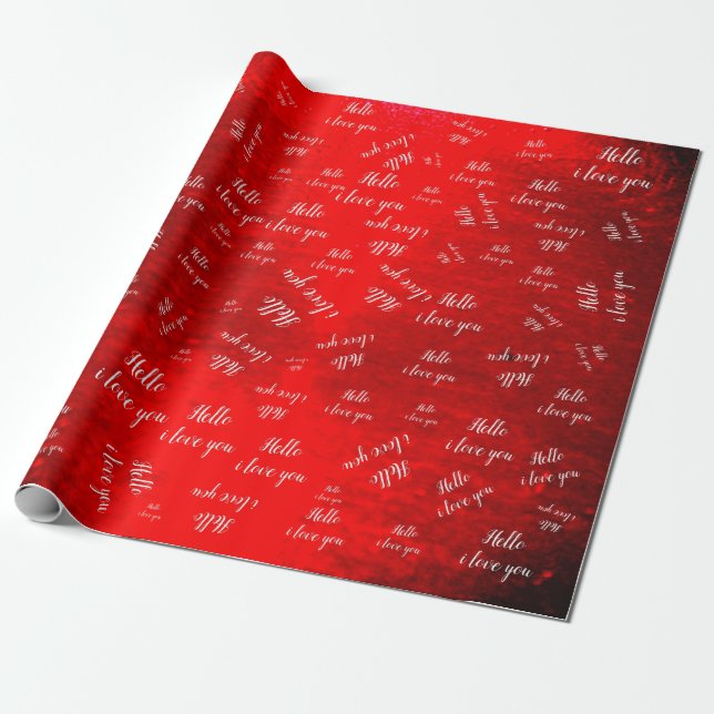 Hello i love you wrapping paper (Unrolled)