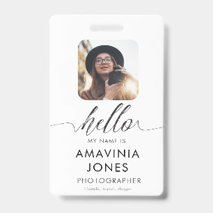 HELLO ID Identification Travel Business Badge Pass