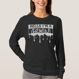 Hello I'm A Gemini Cute  Zodiac Sign Gemini T-Shirt