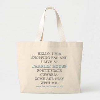 Hello, I'm a shopping bag... Large Tote Bag