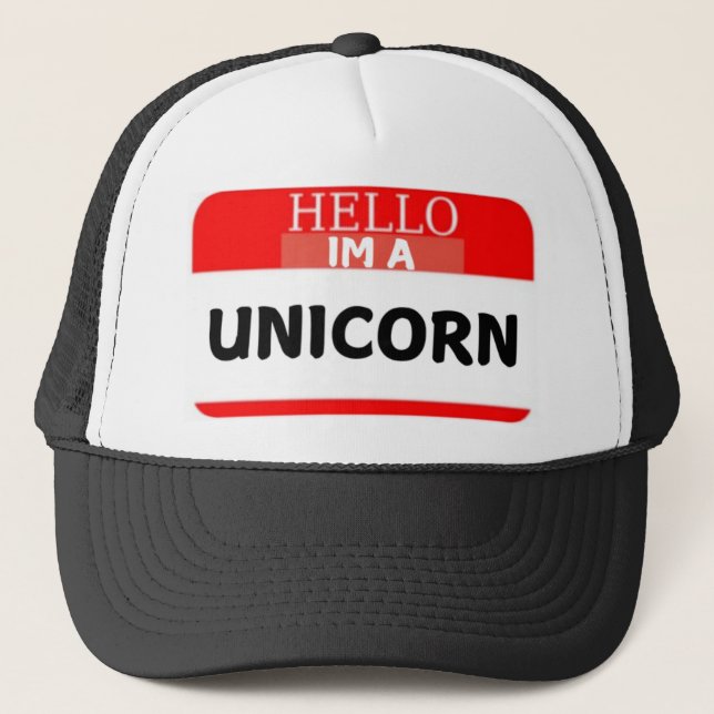 Hello Im A Unicorn Trucker Hat (Front)