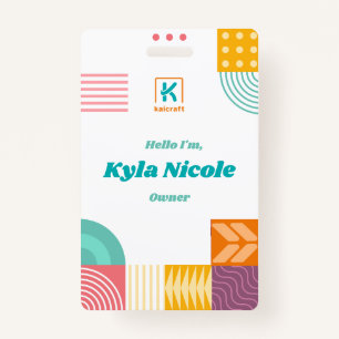 Hello I'm Bagde with Emergency Tag on Back Badge 2 ID Badge