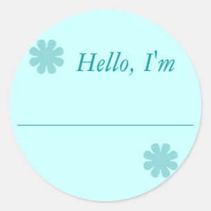 "Hello, I'm....." Classic Round Sticker
