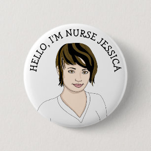 Hello, I'm Nurse Add Name 6 Cm Round Badge