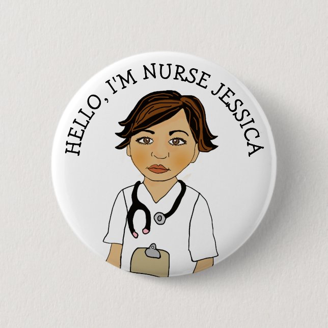 Hello, I'm Nurse Add Name Button (Front)
