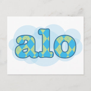 Hello in creole - alo postcard
