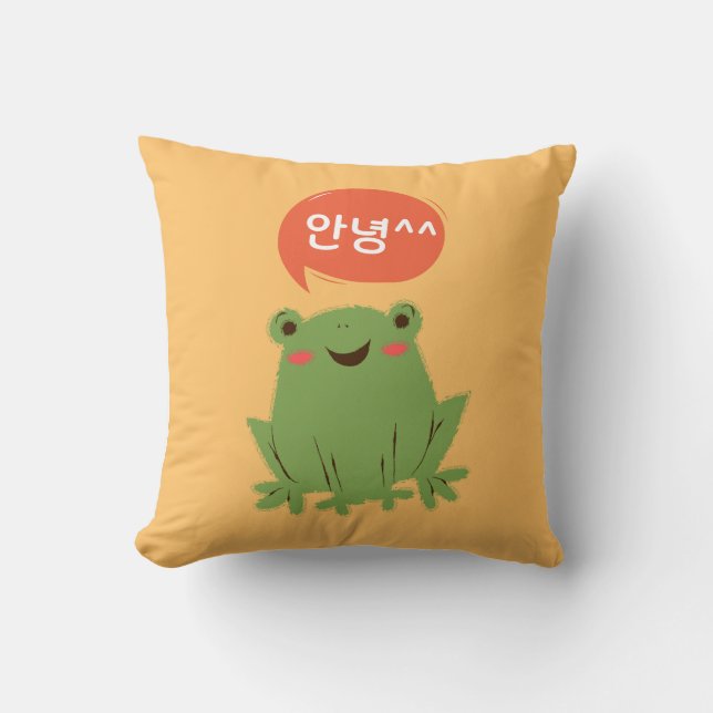 hello in Korean Cushion (Front)
