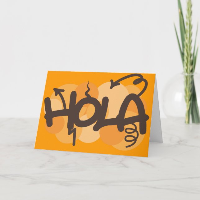 Hello in Spanish Card (Front)