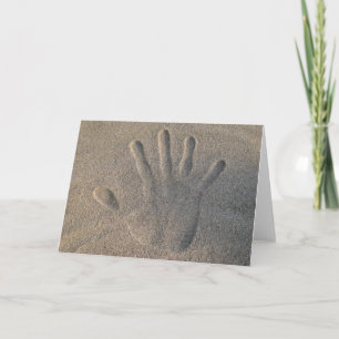 Hello in the Sand Card