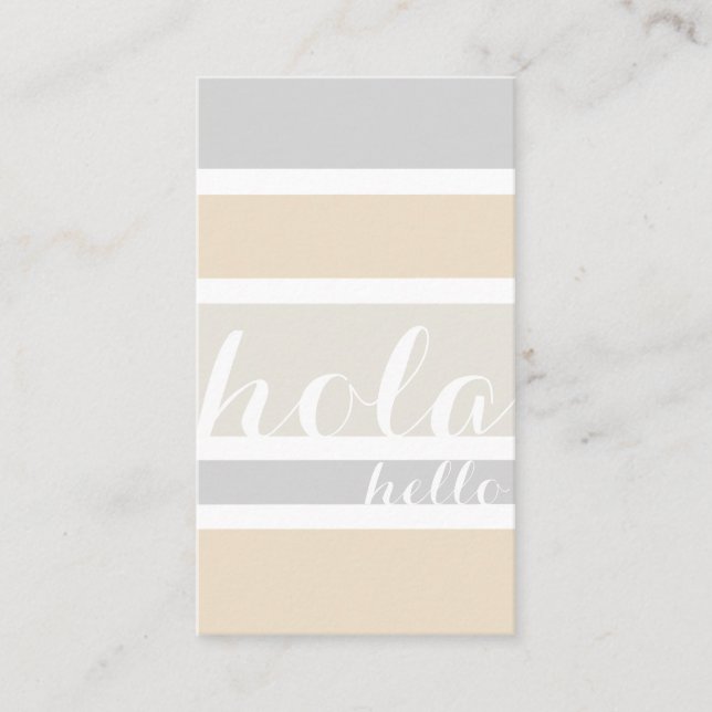 Hello interpreter translator teacher languages business card (Front)
