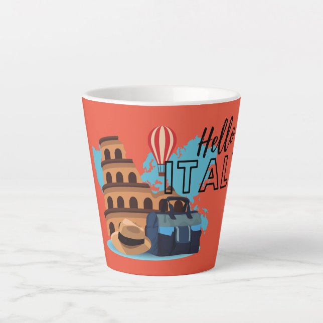 Hello Italy  Latte Mug (Front)