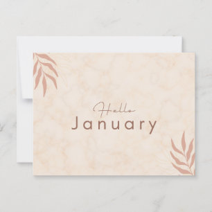 Hello January Postcard