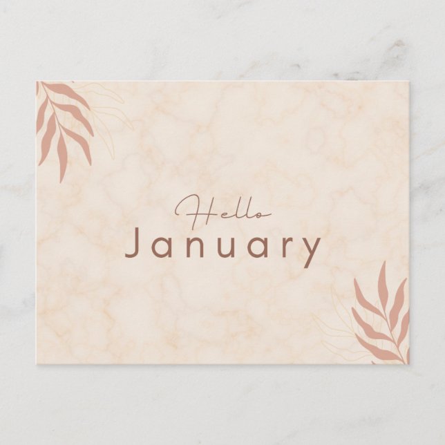 Hello January  Postcard (Front)