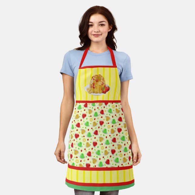 Hello Jello Retro Pink Apron (Worn)